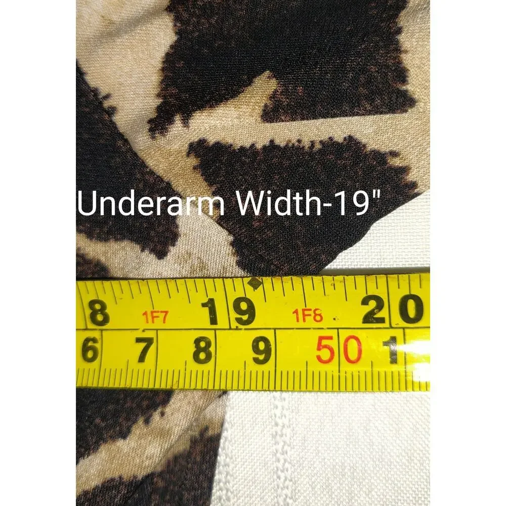 Style & Co Giraffe Print Dress Sz L Safari Pullover Stretchy Unlined Animal